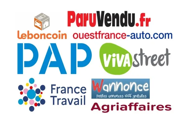 Λογότυπα των καλύτερων ιστότοπων με μικρές αγγελίες στη Γαλλία